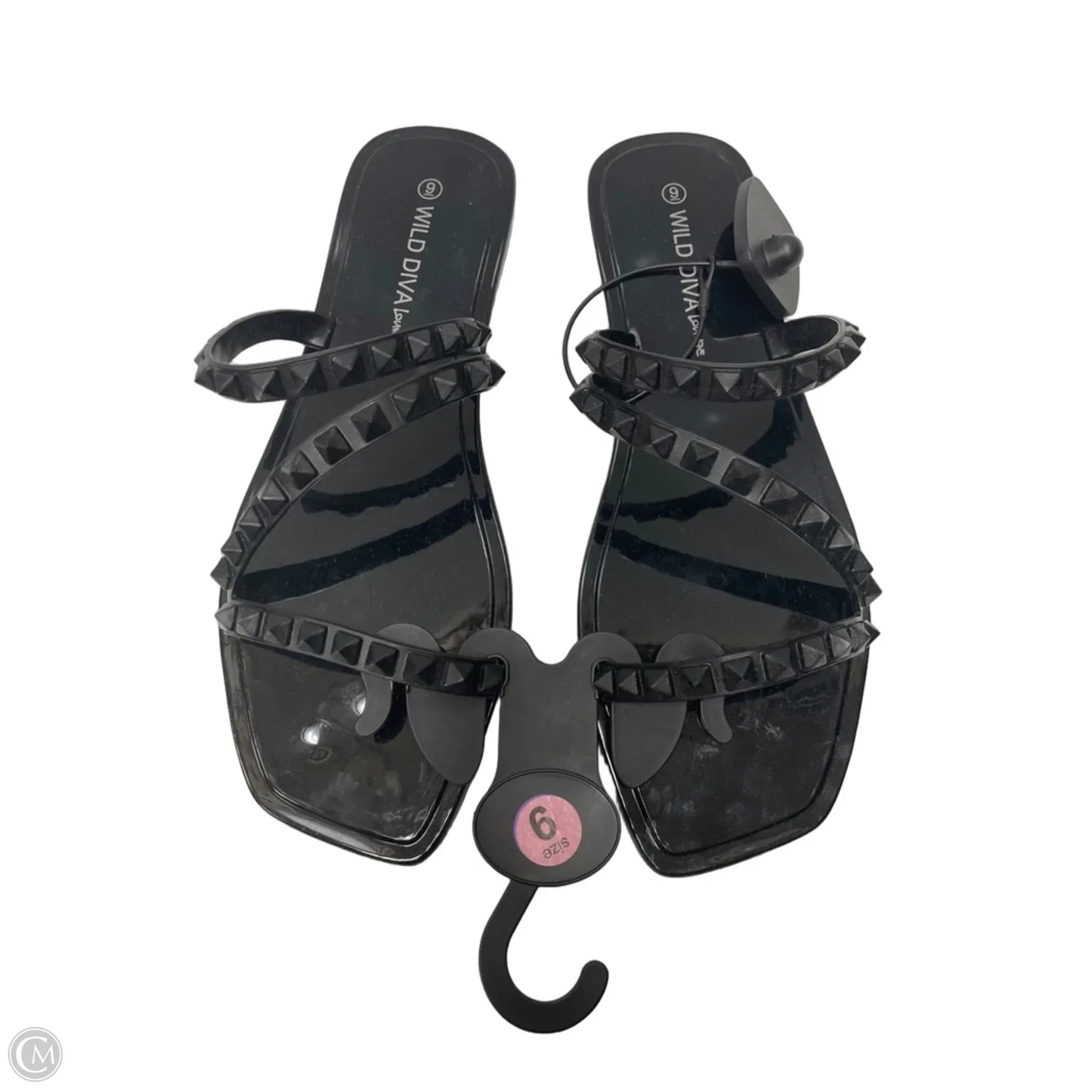 Sandals Flats By Wild Diva In Black, Size: 9