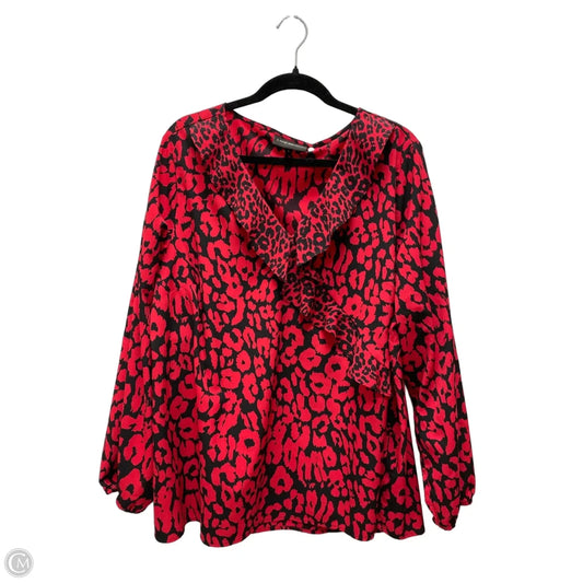 Top Long Sleeve By Lane Bryant In Animal Print, Size: 2x
