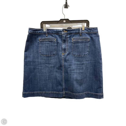 Skirt Mini & Short By Talbots In Blue Denim, Size: 16