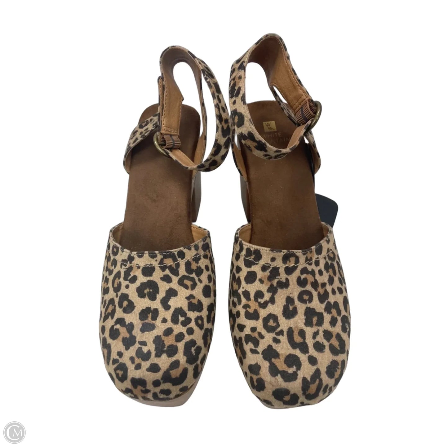 Sandals Heels Platform By White Mountain In Animal Print, Size: 8