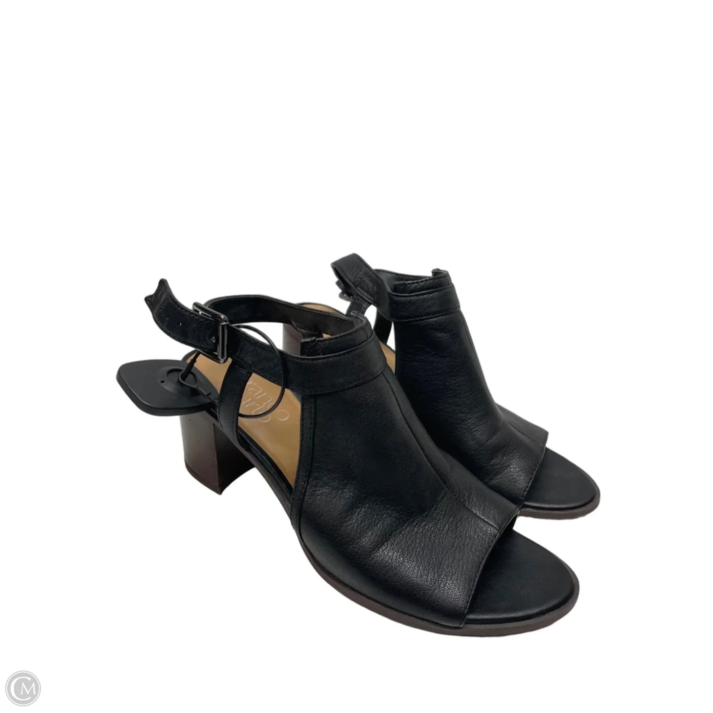 Sandals Heels Block By Franco Sarto In Black, Size: 8