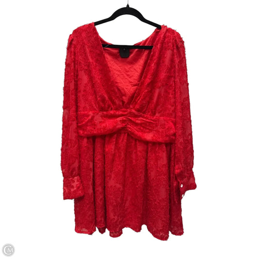 Dress Casual Short By Shein In Red, Size: 3x