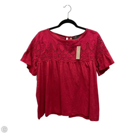 Top Short Sleeve By J. Crew In Red, Size: M