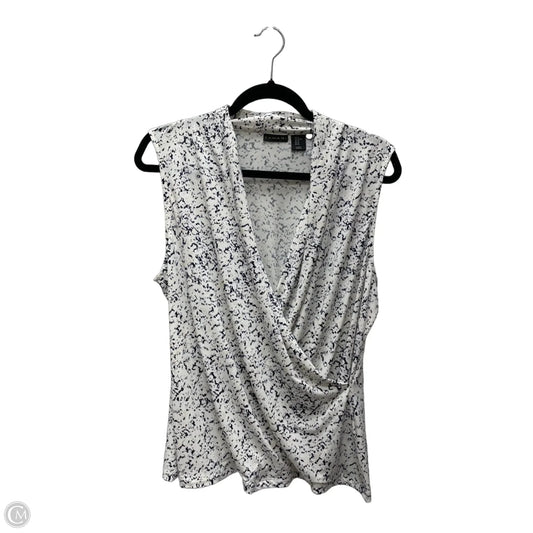 Top Sleeveless By Tahari In Cream & Tan, Size: Xl
