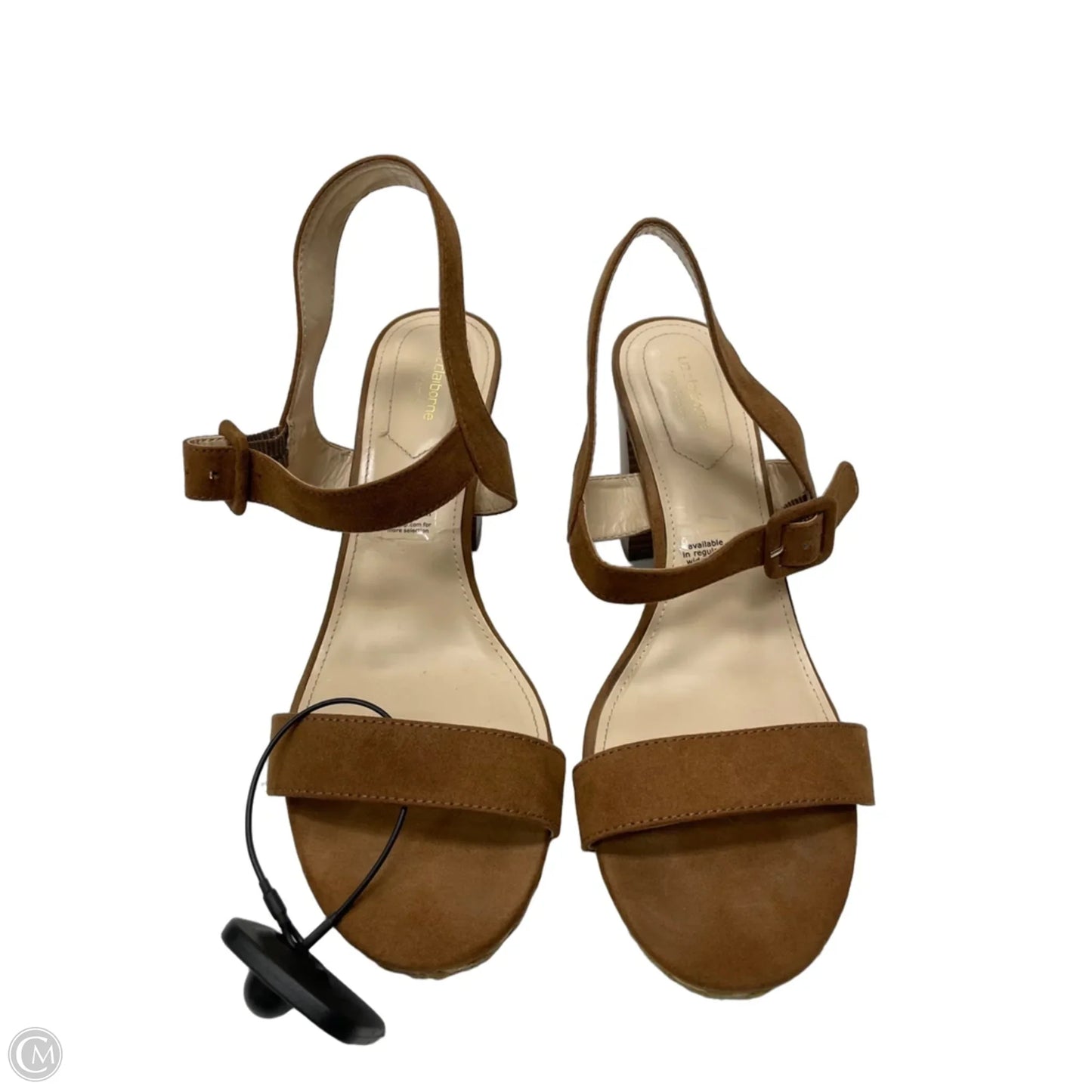 Sandals Heels Block By Liz Claiborne In Tan, Size: 11