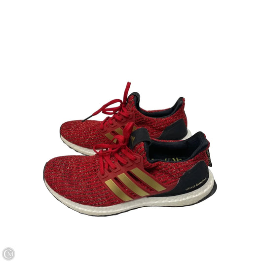 Shoes Athletic By Adidas In Gold & Red, Size: 9