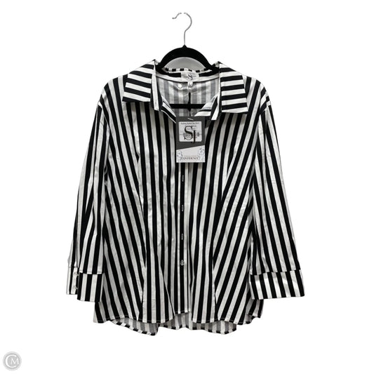 Top Long Sleeve By sassy jones In Striped Pattern, Size: L