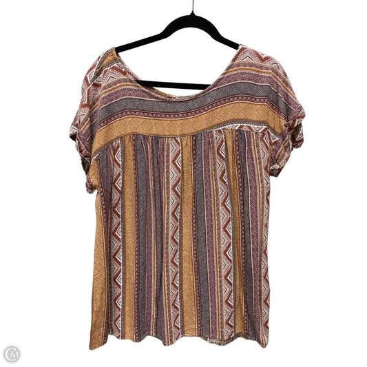 Top Sleeveless By Kori America In Geometric Pattern, Size: L
