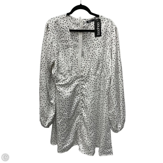 Dress Casual Short By Boohoo Boutique In Polkadot Pattern, Size: Xl