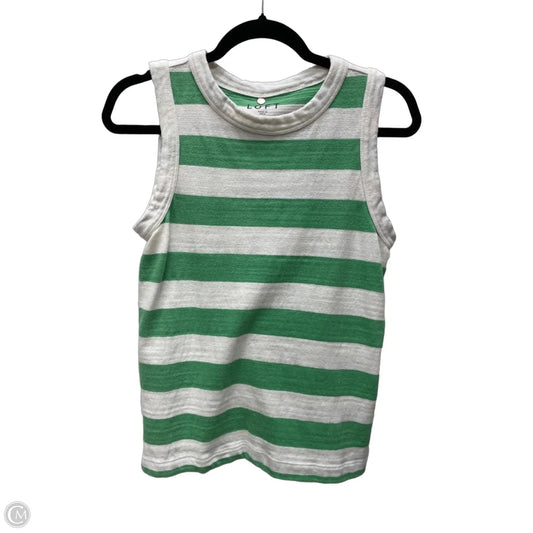 Top Sleeveless By Loft In Striped Pattern, Size: S