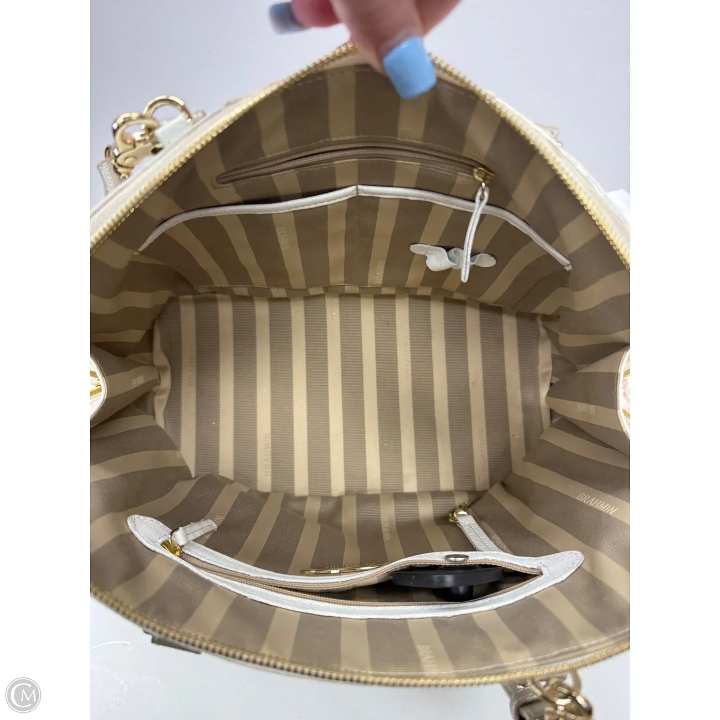 Handbag Designer By Brahmin, Size: Medium