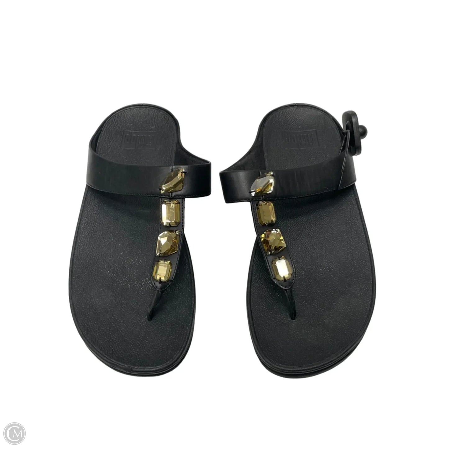 Sandals Heels Wedge By Fitflop In Black, Size: 9