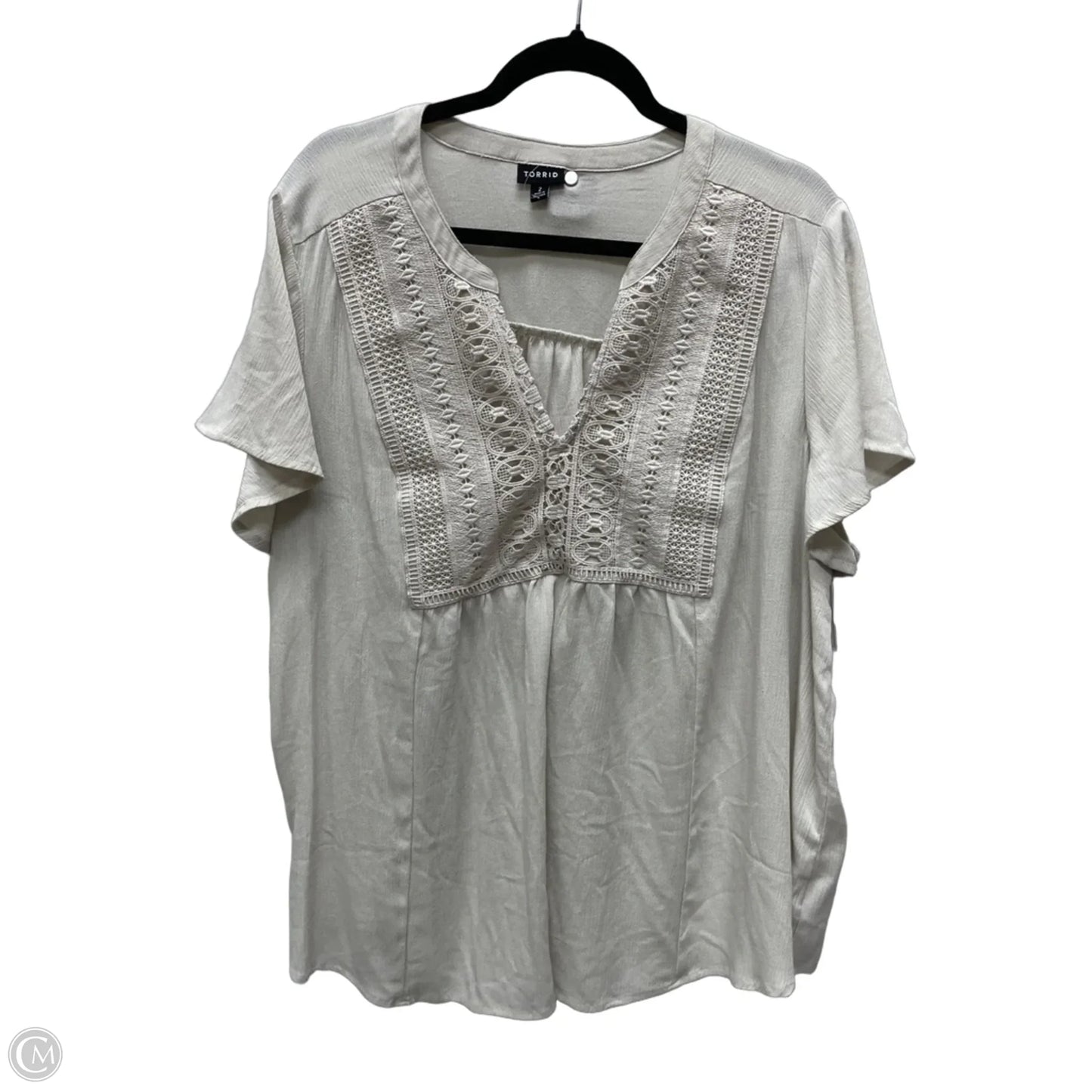 Top Short Sleeve By Torrid In Beige, Size: 2x