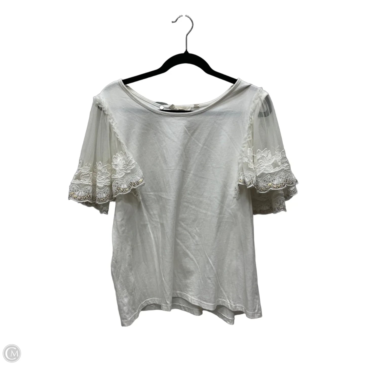 Top Short Sleeve By Forever That Girl In Cream, Size: Xl