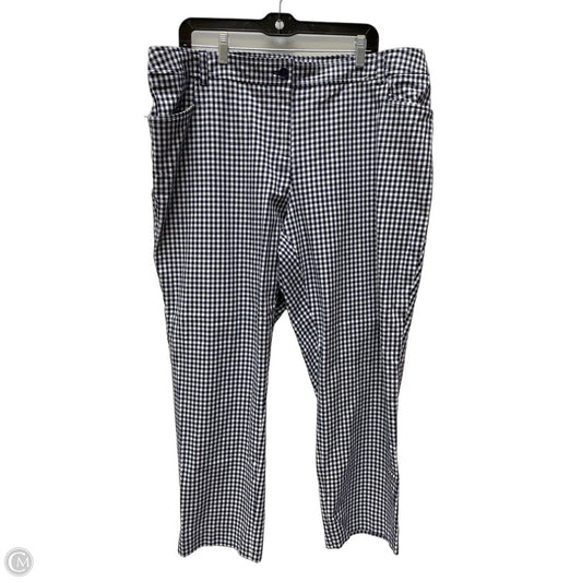 Pants Cropped By Anne Klein In Checkered Pattern, Size: 16