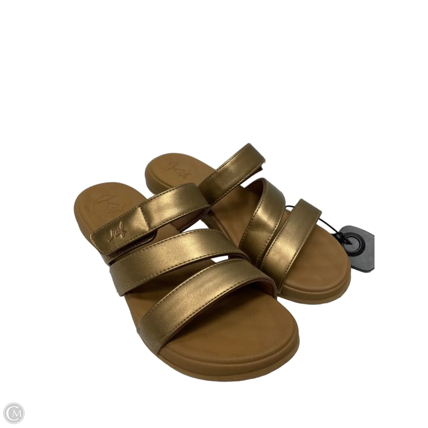 Sandals Flats By Reef In Gold, Size: 8