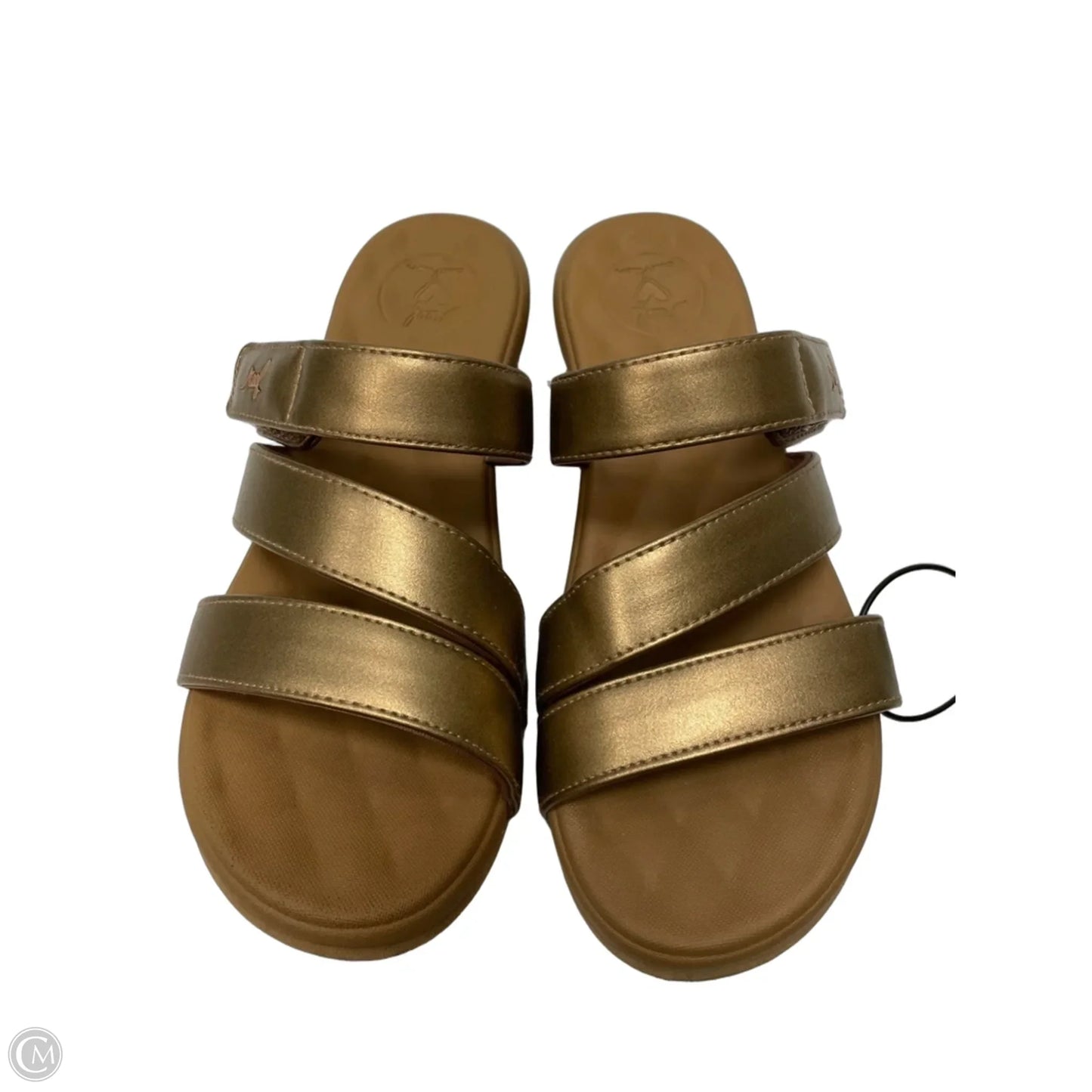 Sandals Flats By Reef In Gold, Size: 8