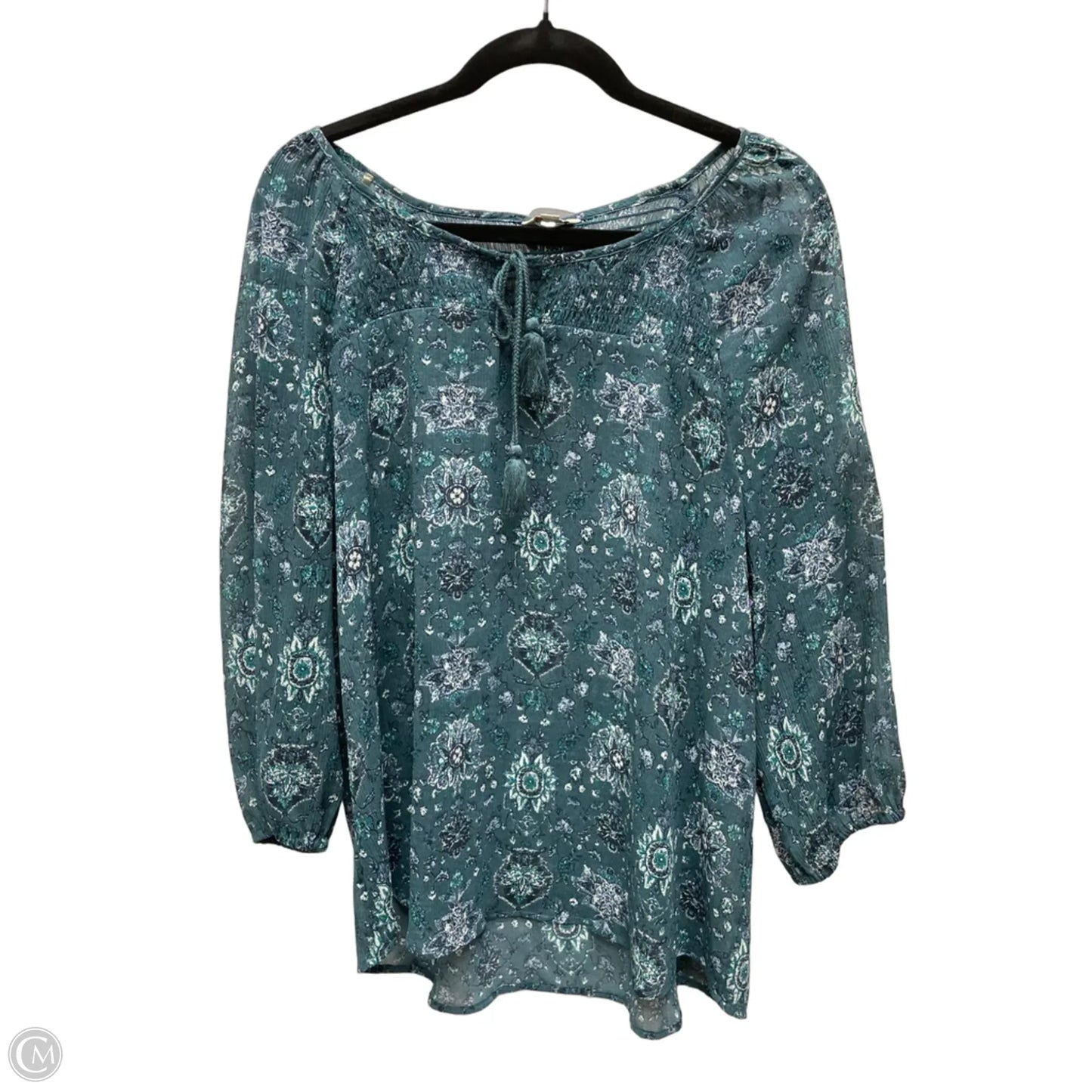 Top Long Sleeve By Sonoma In Floral Print, Size: Xl
