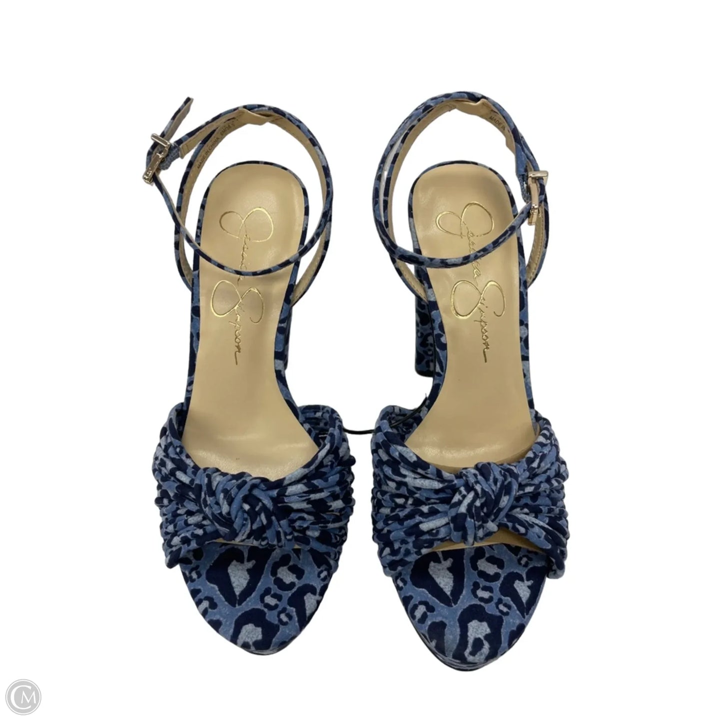 Sandals Heels Stiletto By Jessica Simpson In Animal Print, Size: 6