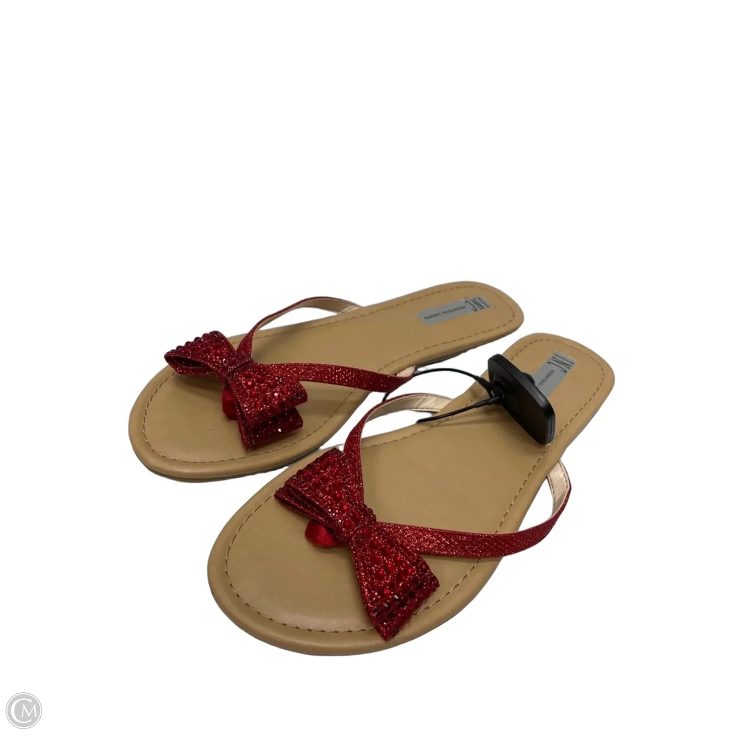 Sandals Flats By Inc In Red & Tan, Size: 9