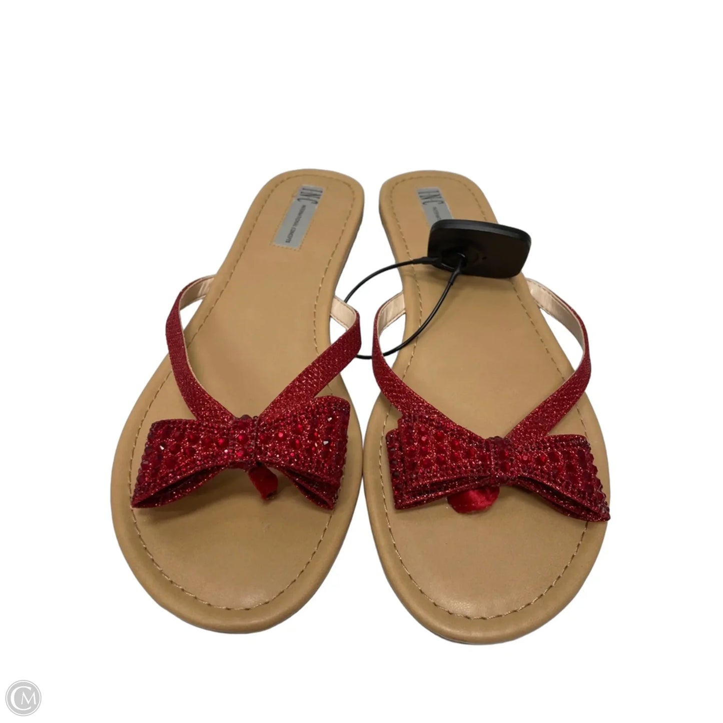 Sandals Flats By Inc In Red & Tan, Size: 9