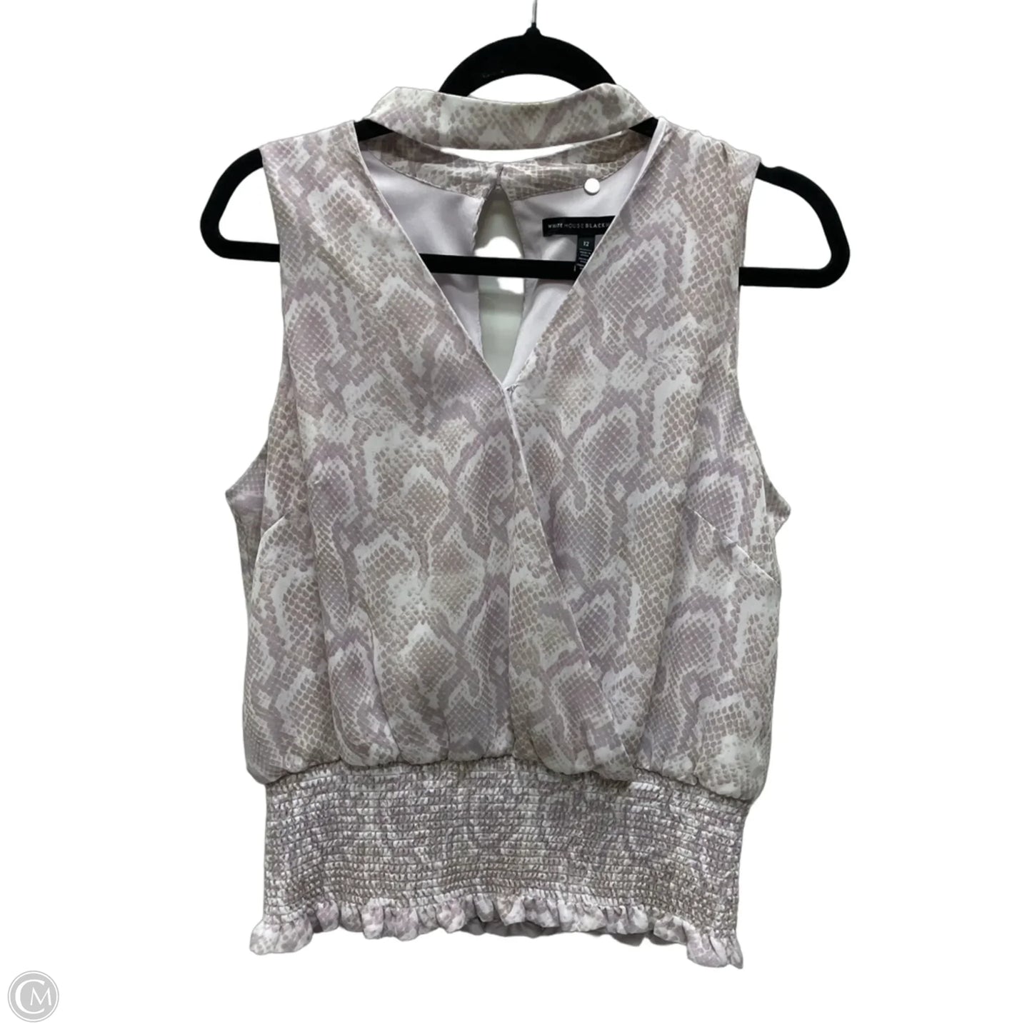 Top Sleeveless By White House Black Market In Snakeskin Print, Size: L