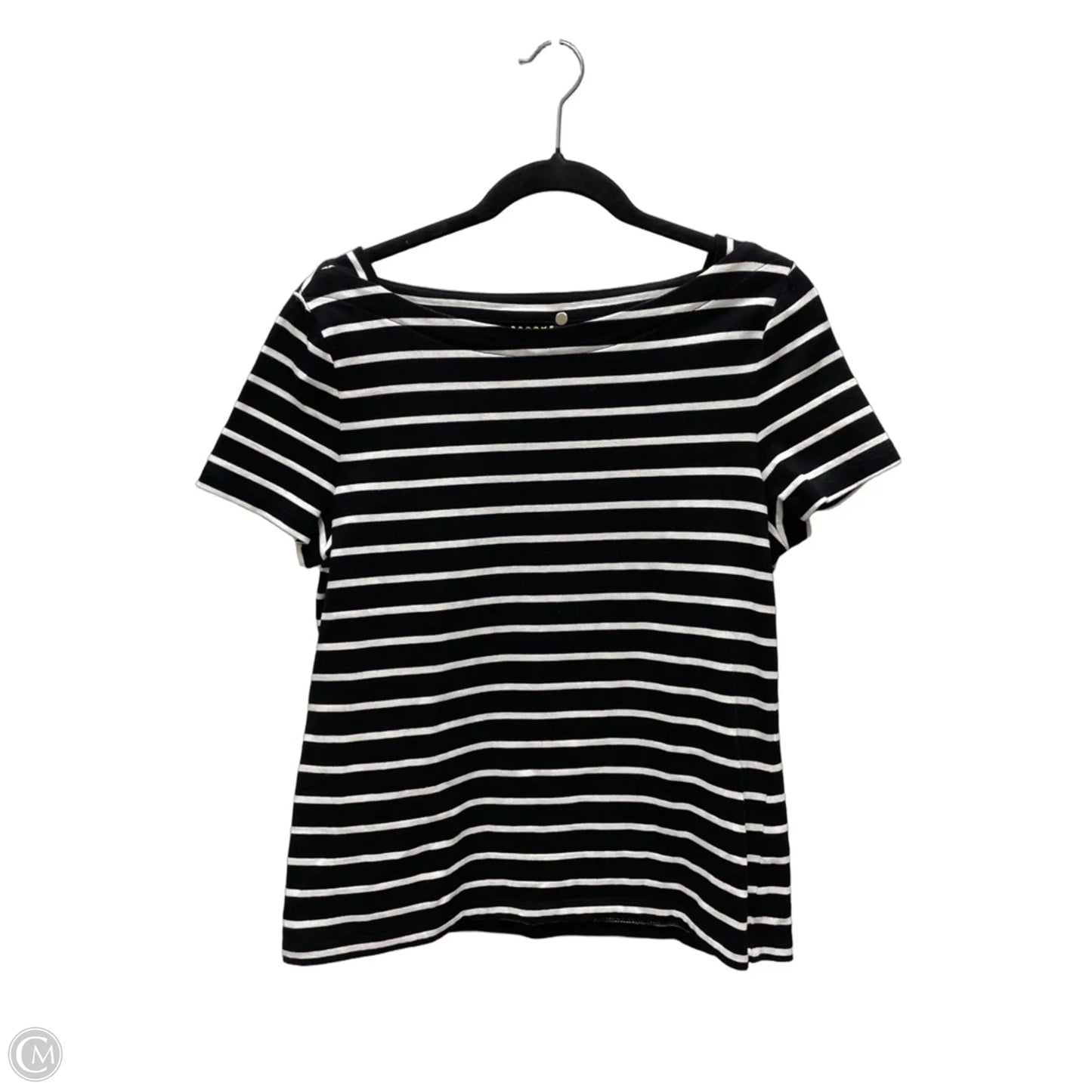 Top Short Sleeve Designer By Kate Spade In Striped Pattern, Size: L