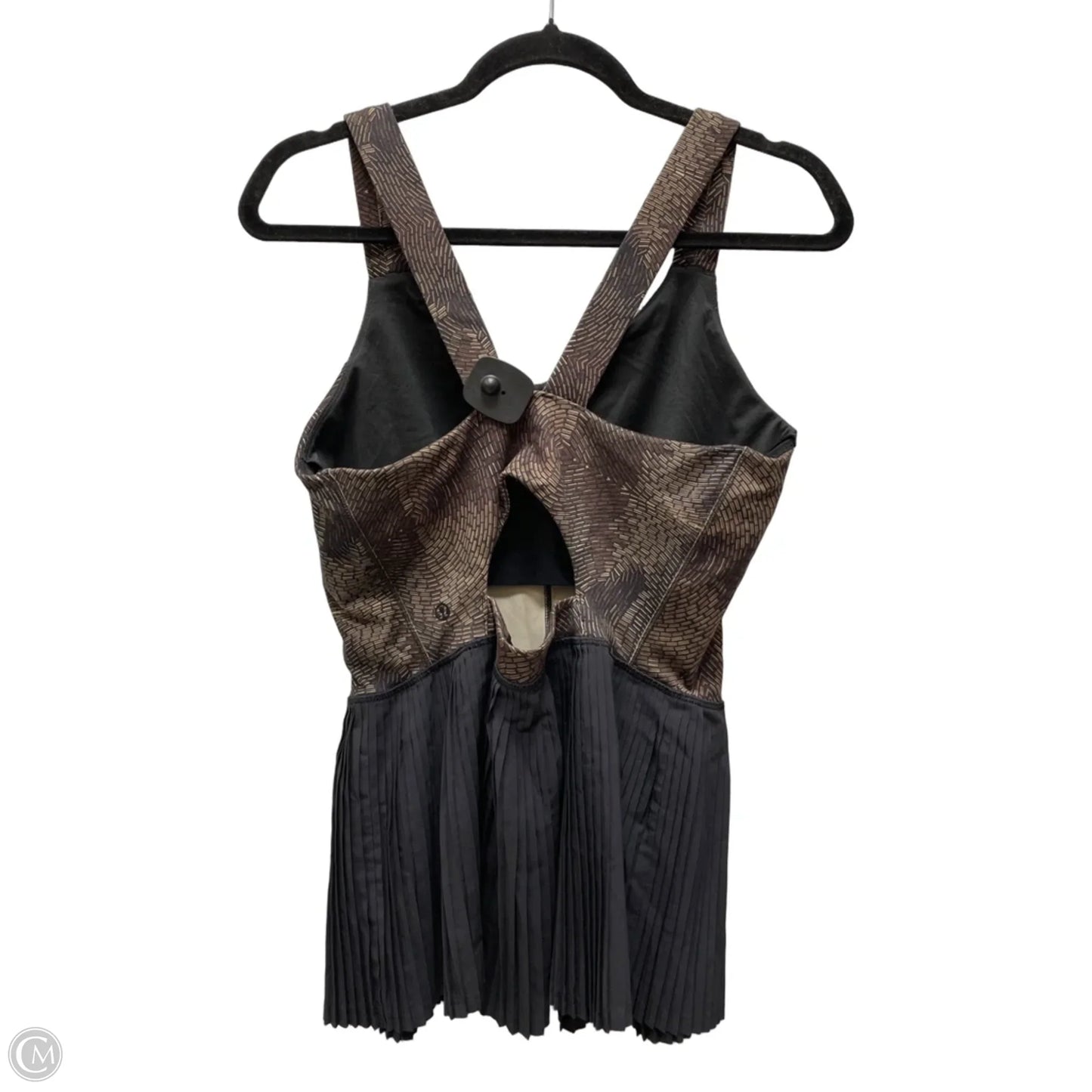 Athletic Tank Top By Lululemon In Black & Brown, Size: M