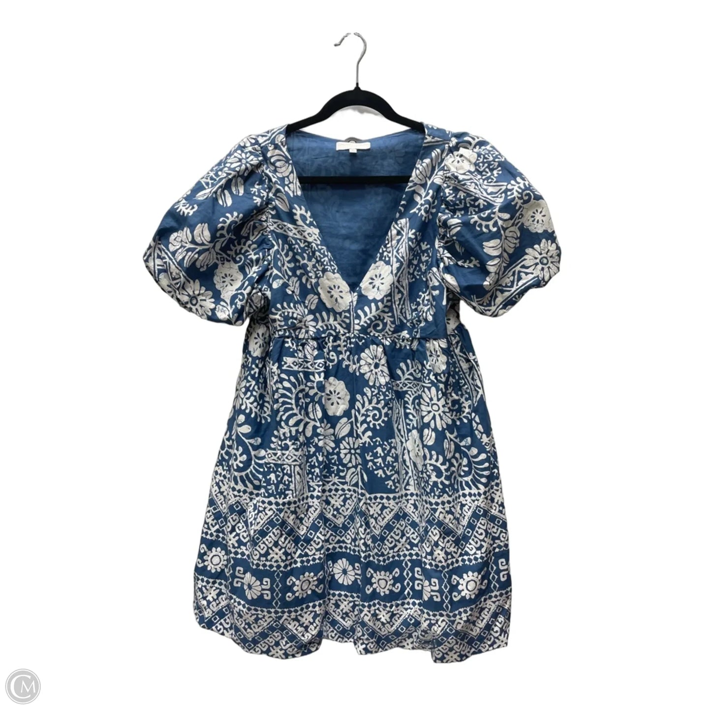 Dress Casual Short By Cma In Blue & White, Size: L