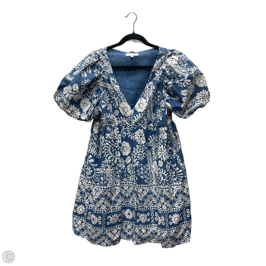 Dress Casual Short By Cma In Blue & White, Size: L