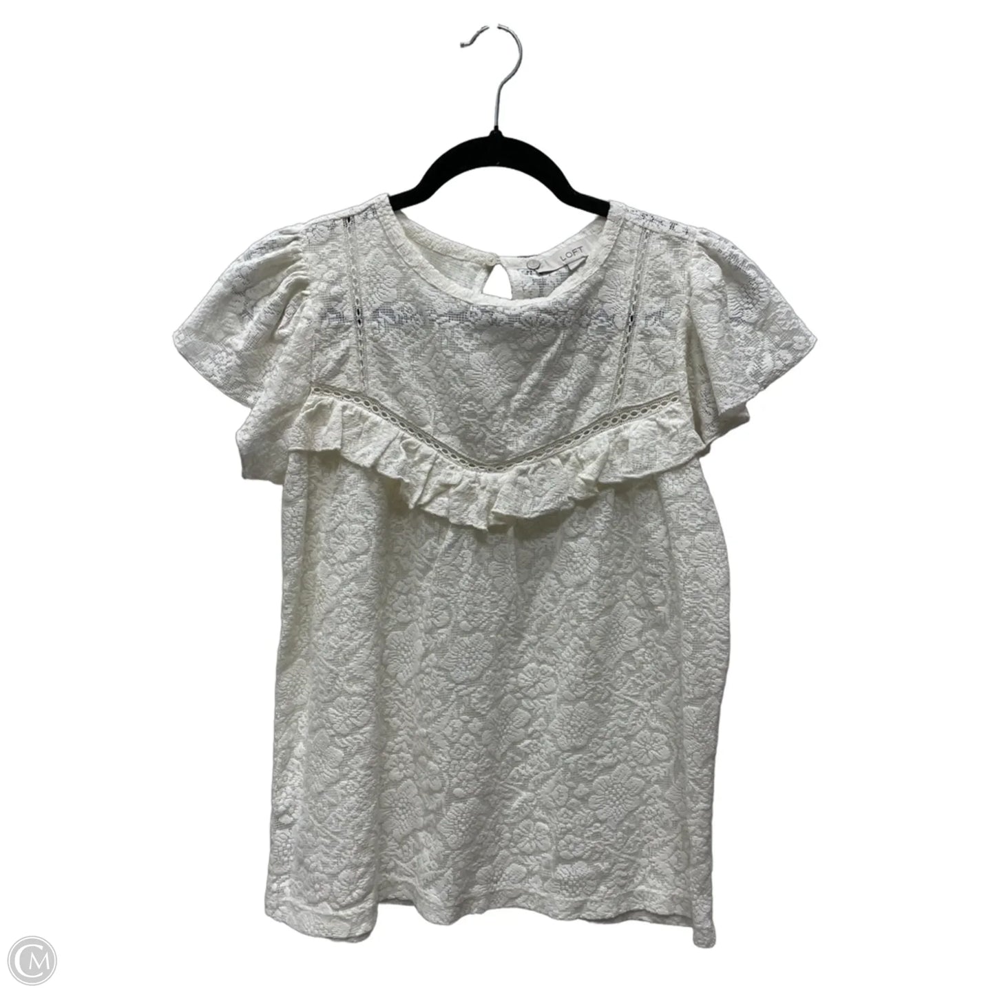 Top Sleeveless By Loft In Cream, Size: Xs