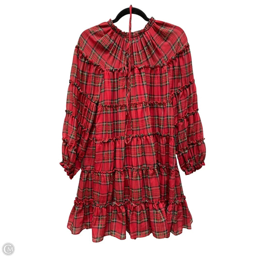 Dress Casual Midi By Antonio Melani In Plaid Pattern, Size: S