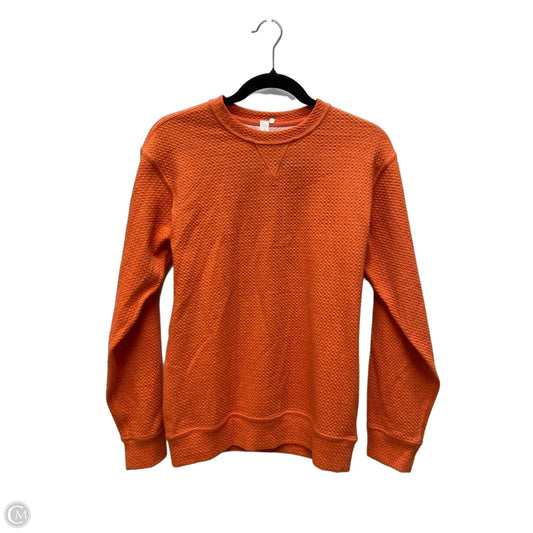 Athletic Top Long Sleeve Crewneck By Lululemon In Orange, Size: Xs