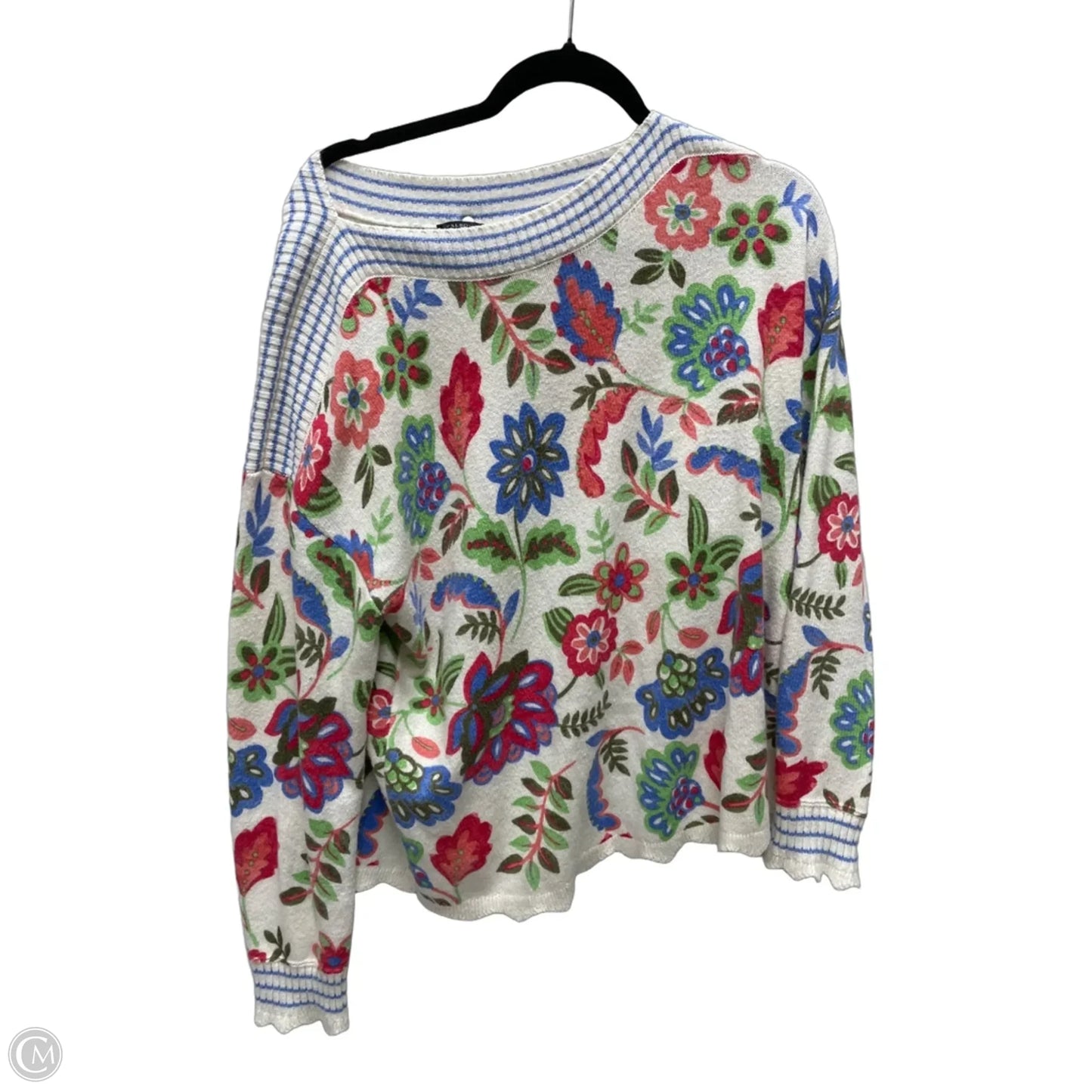 Sweater By Talbots In Floral Print, Size: Xl