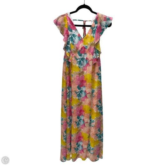 Dress Casual Maxi By Cato In Floral Print, Size: L