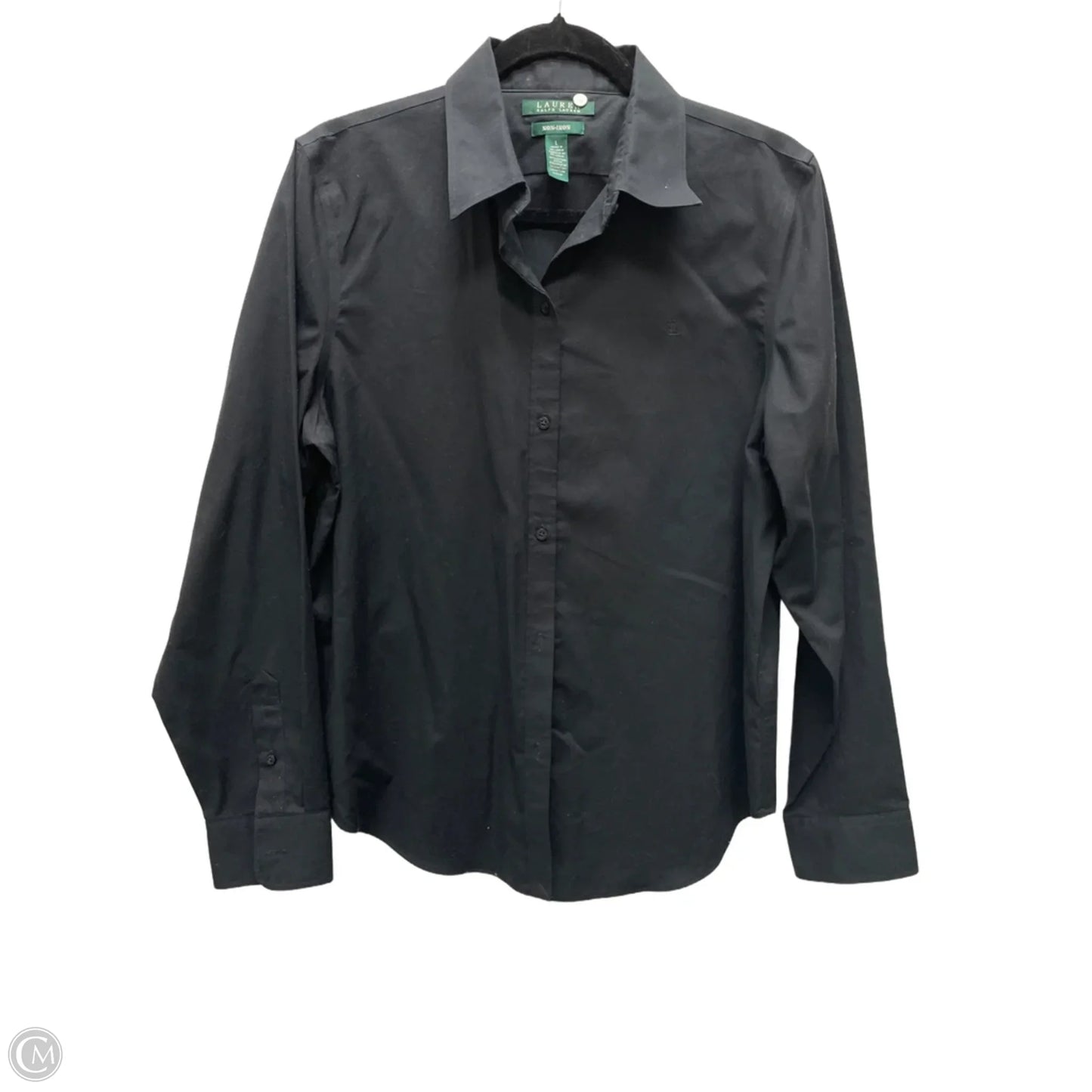 Top Long Sleeve By Lauren By Ralph Lauren In Black, Size: L