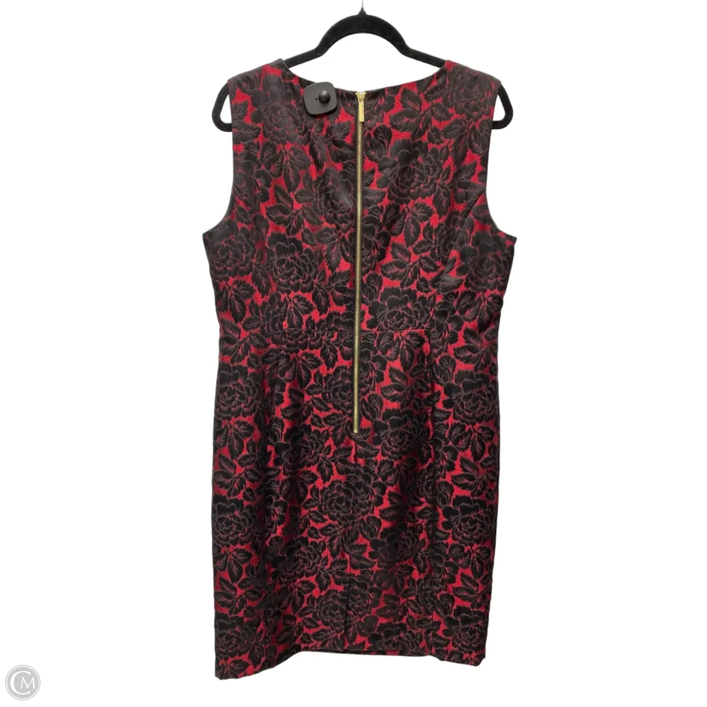 Dress Work By Calvin Klein In Black & Red, Size: Xl
