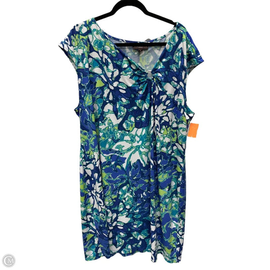 Top Sleeveless By Dana Buchman In Floral Print, Size: 3x