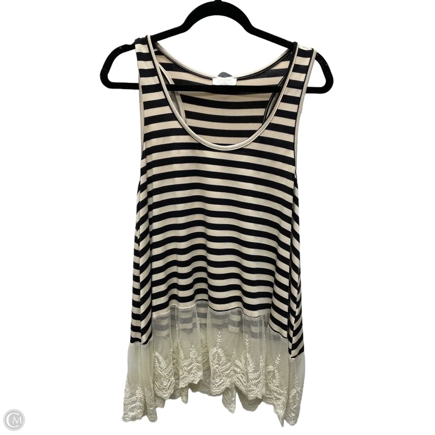Top Sleeveless By Umgee In Striped Pattern, Size: L