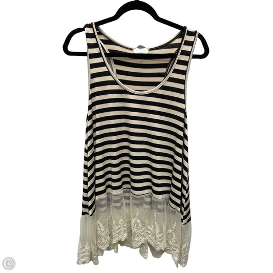 Top Sleeveless By Umgee In Striped Pattern, Size: L