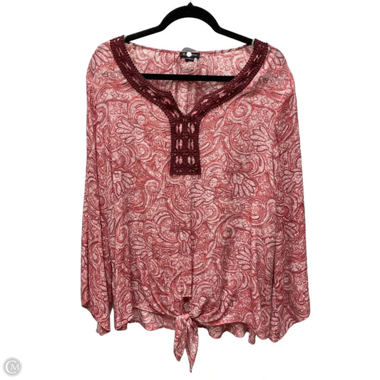 Top Long Sleeve By New Directions In Floral Print, Size: Xl