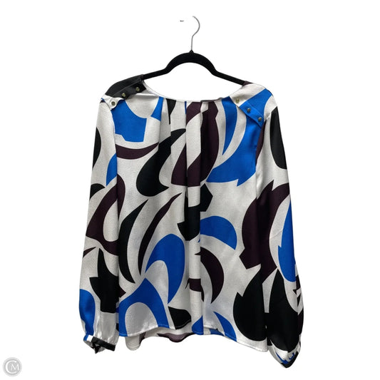 Blouse Long Sleeve By Liz Claiborne In Multi-colored, Size: 1x