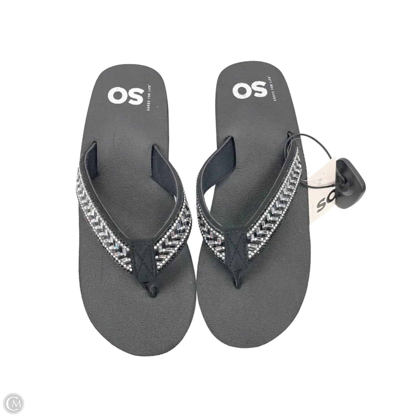 Sandals Heels Wedge By So In Black, Size: 6