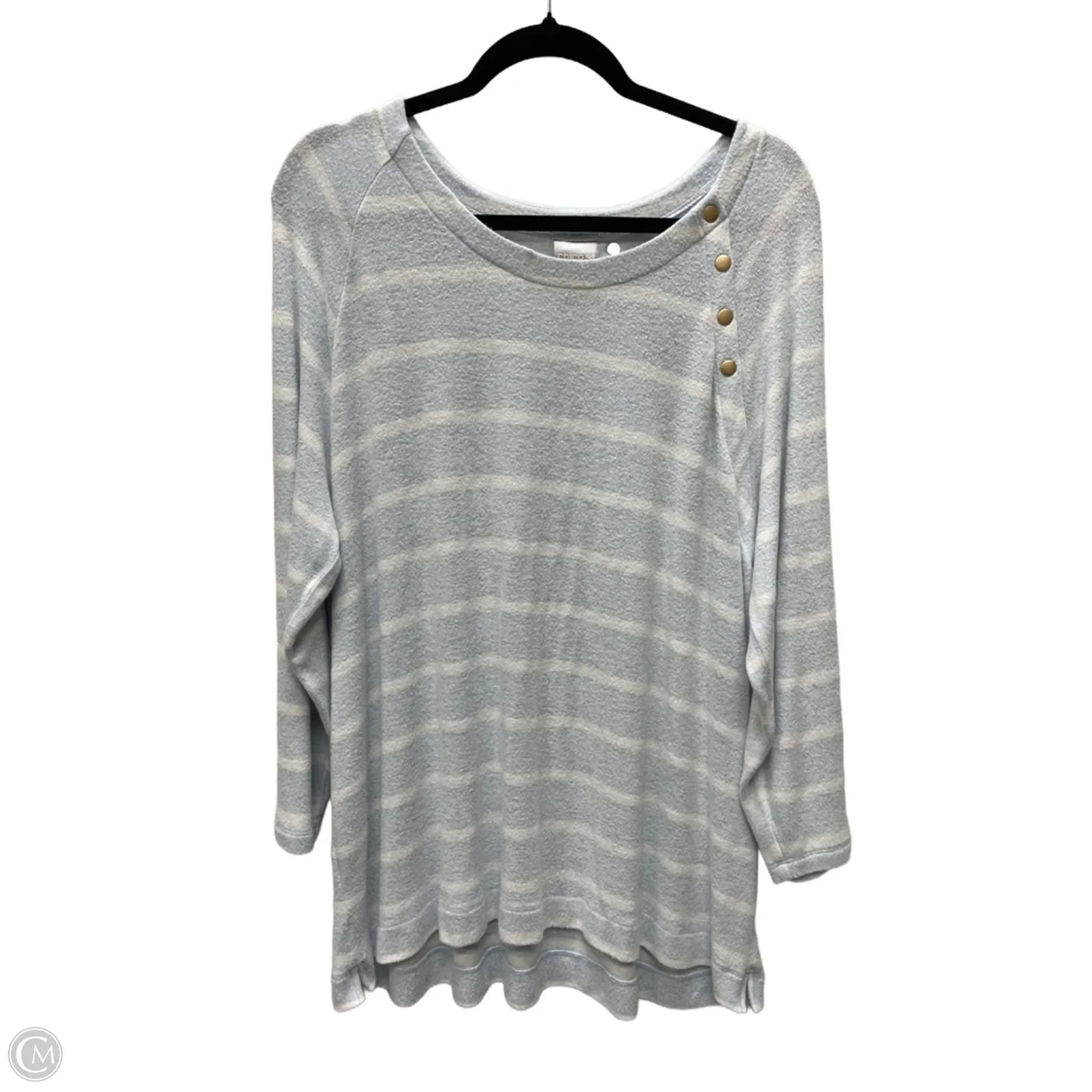 Sweater By Chicos In Striped Pattern, Size: 2x