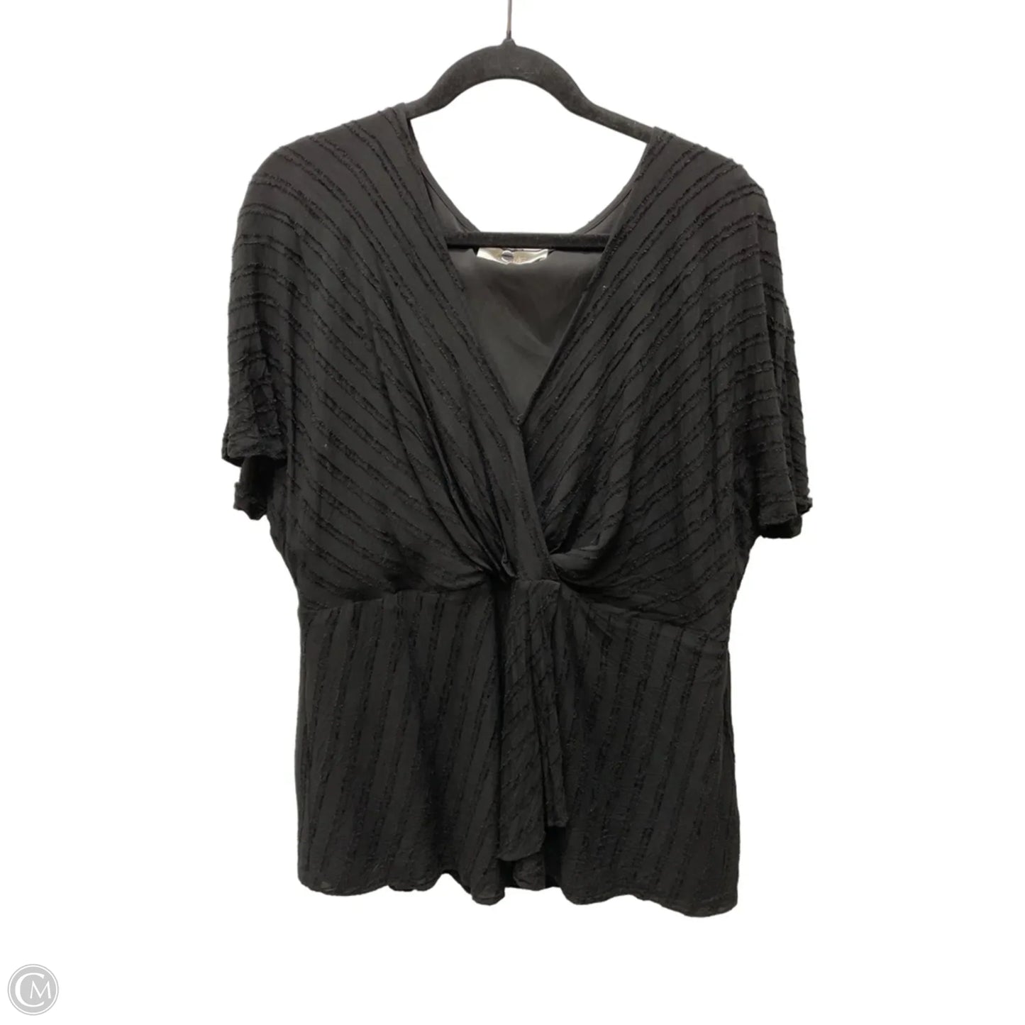 Top Short Sleeve By A Beautiful Soul In Black, Size: 3x