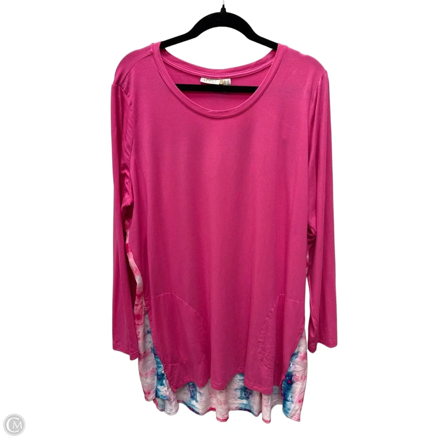 Tunic Long Sleeve By Logo In Tie Dye Print, Size: 1x