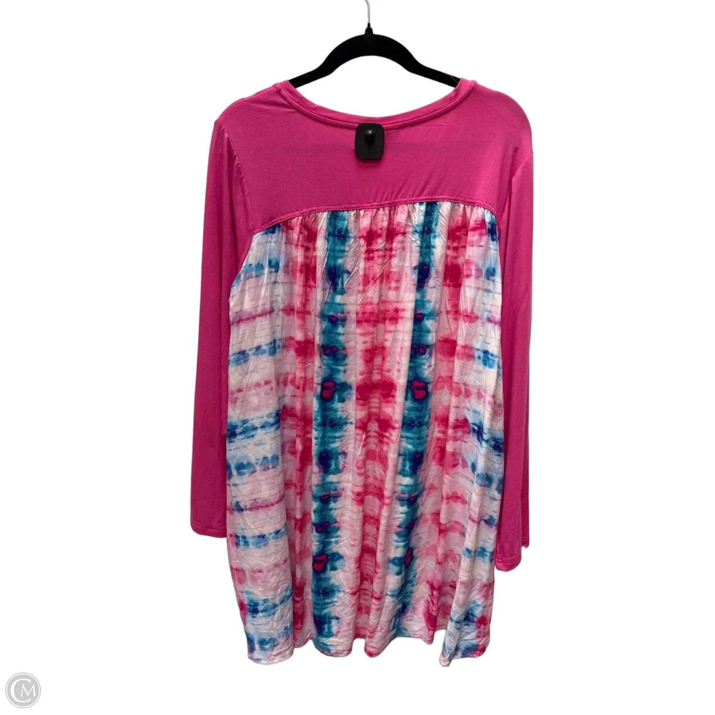Tunic Long Sleeve By Logo In Tie Dye Print, Size: 1x