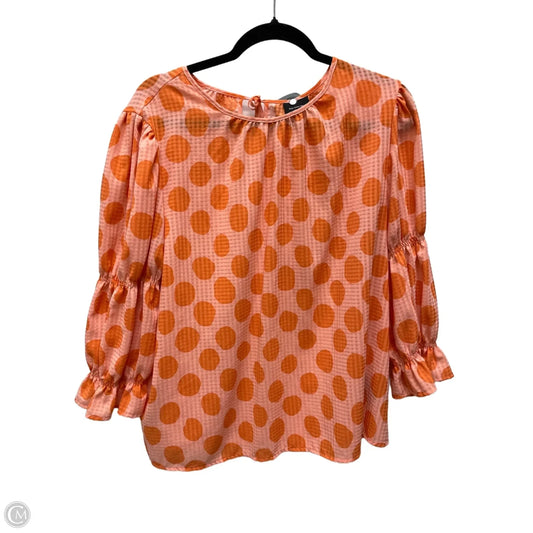 Top Long Sleeve By Who What Wear In Polkadot Pattern, Size: Xl