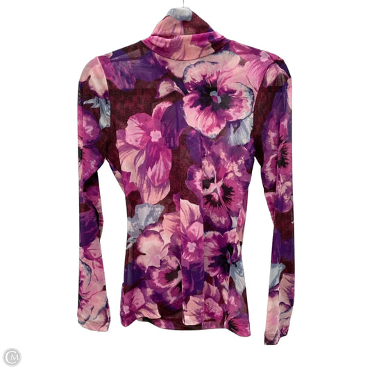 Blouse Long Sleeve By White House Black Market In Floral Print, Size: Xs