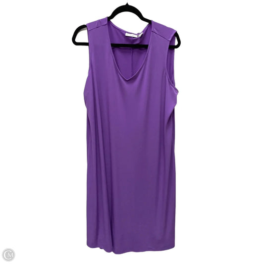 Dress Casual Short By Susan Graver In Purple, Size: 1x